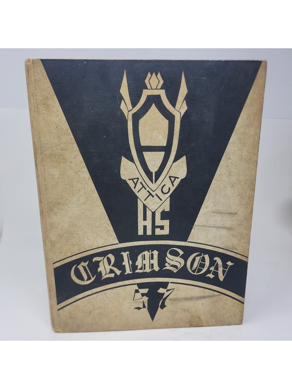 1957 Attica High School Yearbook Crimson Attica Indiana Fountain County Annual